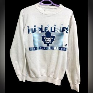 Vintage 90’s Toronto Maple Leafs Raven’s Knit Pullover Crewneck Sweater Size M